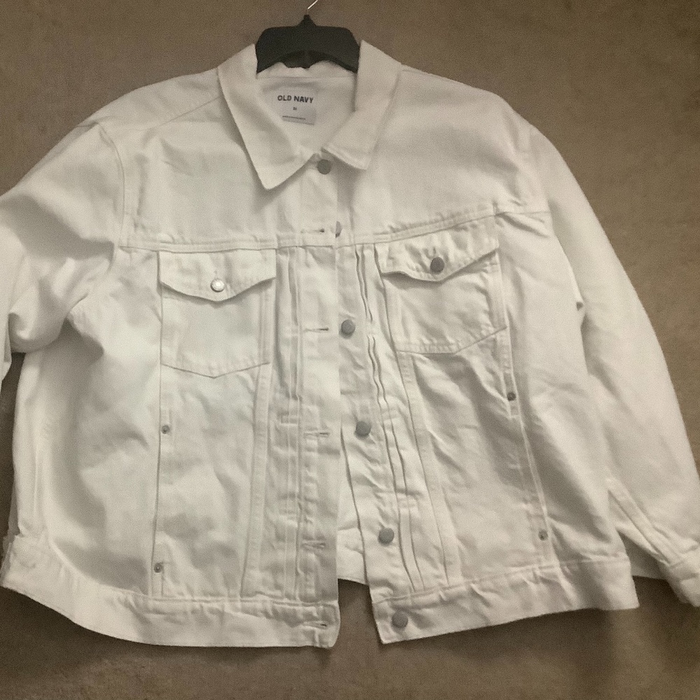 White old navy jean jacket size 3x
